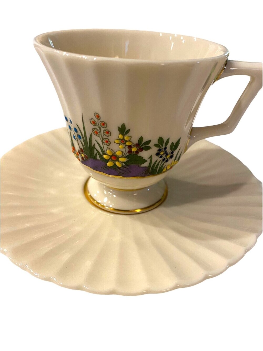 Vintage Lenox Rutledge Demitasse Cup and Saucer Set